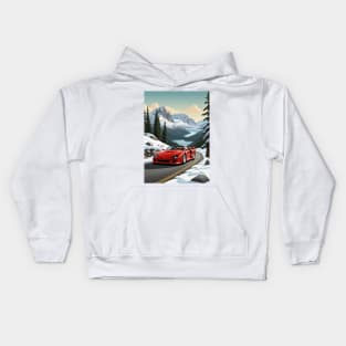 Italian F40 Classic Car Poster Kids Hoodie